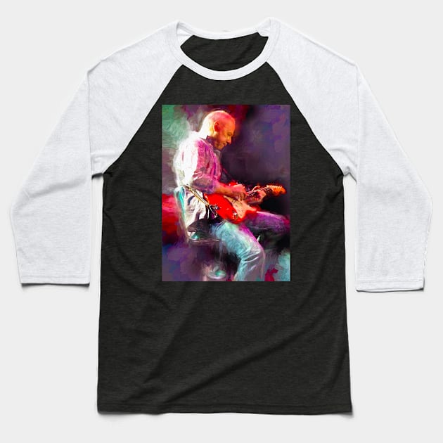 Mark Knopfler Virtuoso Guitarist Baseball T-Shirt by IconsPopArt